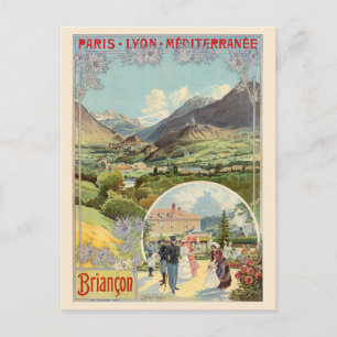 Carte Postale Briancon France Vintage Poster 1901