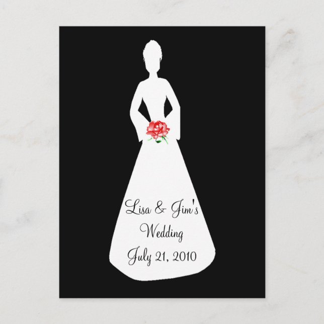 Carte Postale Bride Silhouette I (Devant)