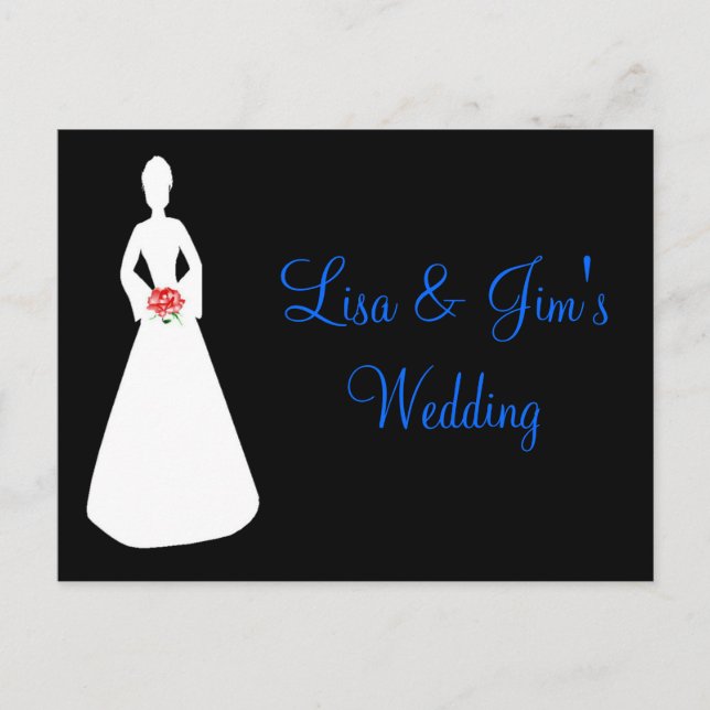 Carte Postale Bride Silhouette I (Devant)