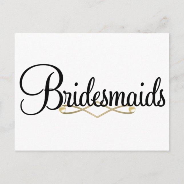 Carte Postale Bridesmaid (Devant)
