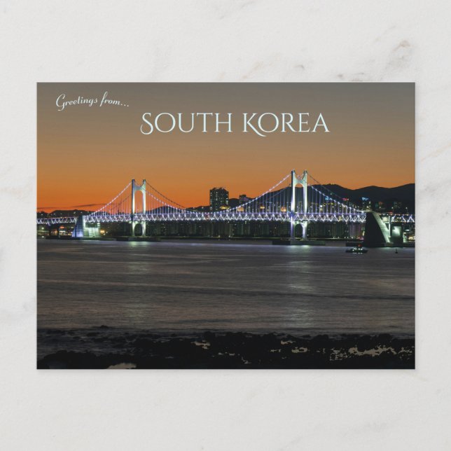 Carte Postale Bridge at Busan South Korea (Devant)