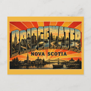 Carte Postale Bridgewater Nouvelle-Écosse Port fluvial