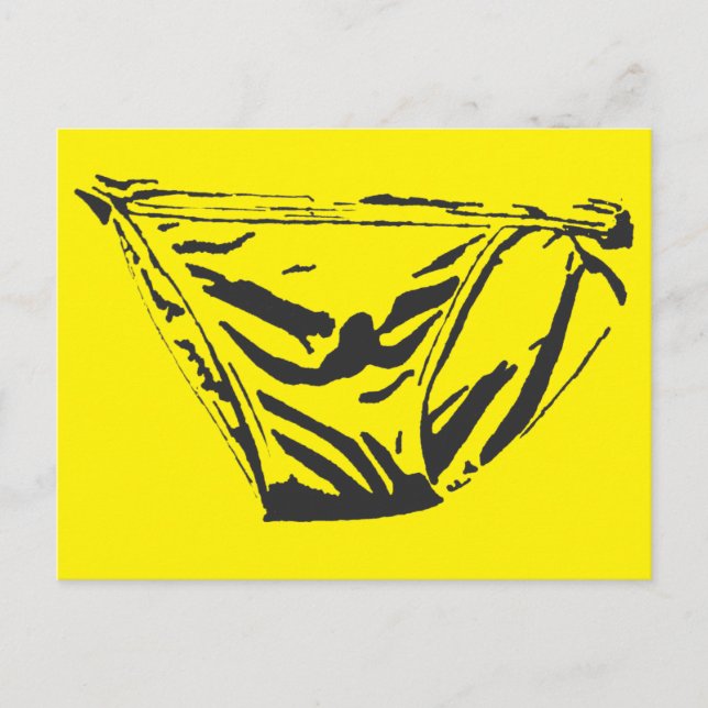 Carte postale Briefs Jaunes (Devant)