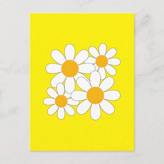 Carte Postale Bright and Bold Daisy (Devant)