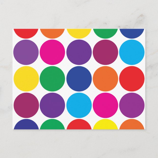 Carte Postale Bright Bold Colorful Rainbow (Devant)