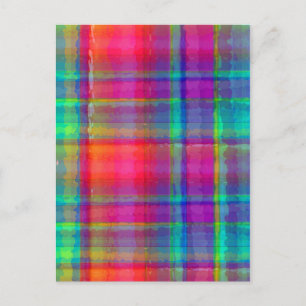 Carte Postale Bright Plaid