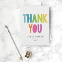 Carte postale Bright Rainbow Type Grad 2022