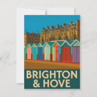 Brighton Beach Huts - Imprimer de bord de mer colo