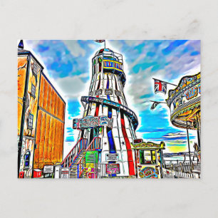 Carte Postale Brighton Palace Pier Fairground Rides