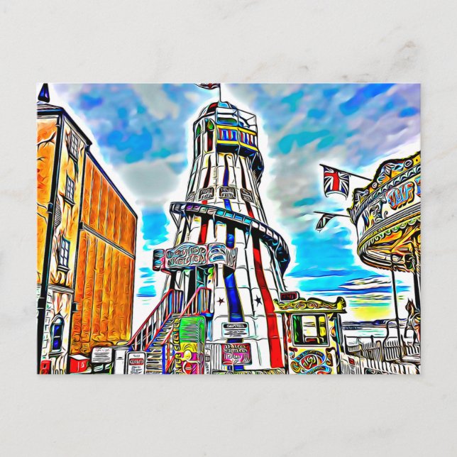 Carte Postale Brighton Palace Pier Fairground Rides (Devant)