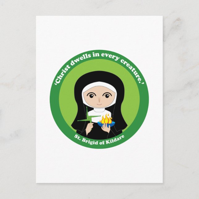Carte Postale Brigid de Kildare (Devant)