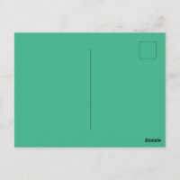 Carte postale brillante verte pour message spécial