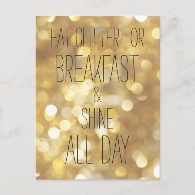 Carte Postale Brille toute la journée - Gold Sparkles Friendship (Devant)