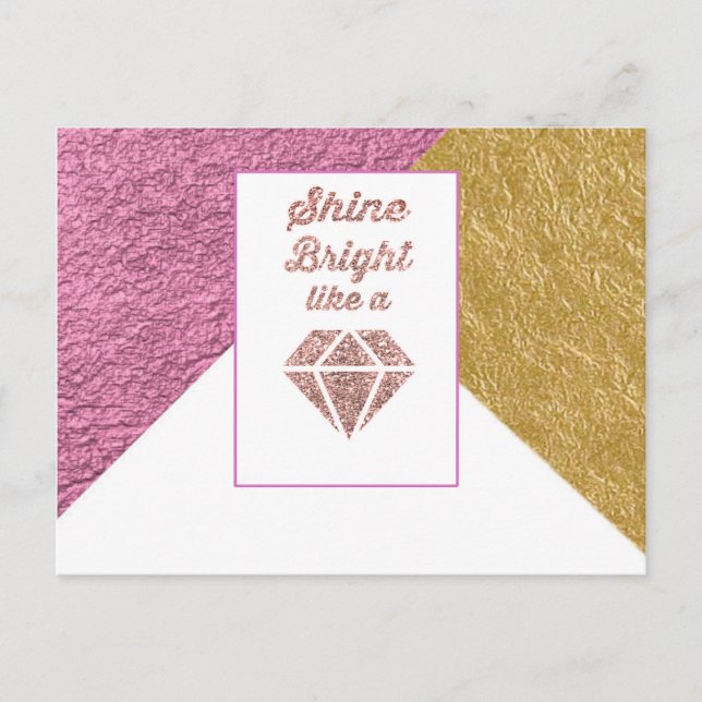 Carte postale Brillez comme un diamant (Devant)