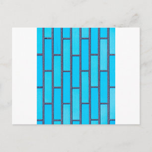 Carte Postale brique bleue