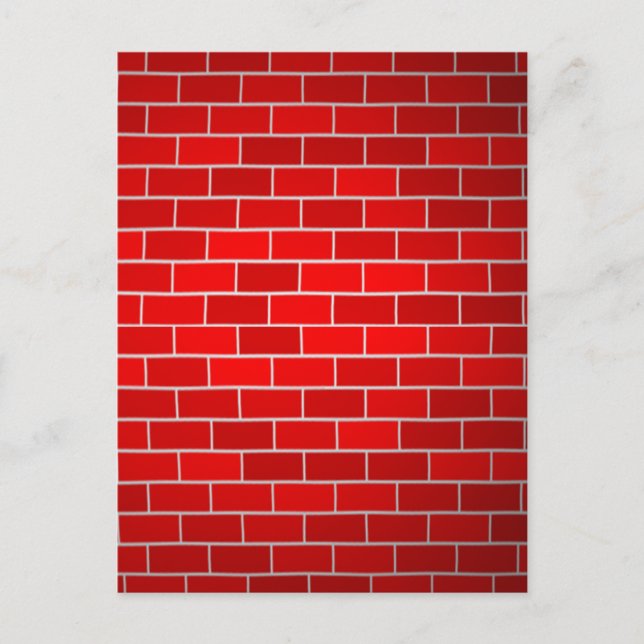Carte Postale Brique rouge avec Arrière - plan Spotlight (Devant)