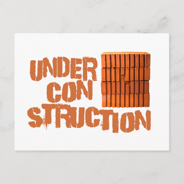 Carte Postale Briques - En construction (Devant)