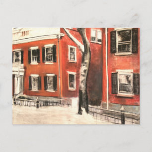 Carte Postale Briques Nantucket en hiver