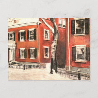 Carte Postale Briques Nantucket en hiver
