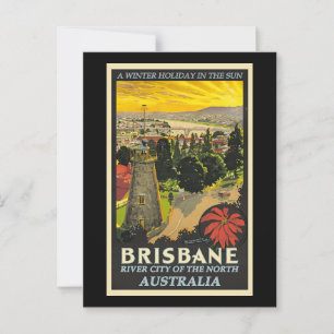 Carte Postale Brisbane, affiche de voyage Australie