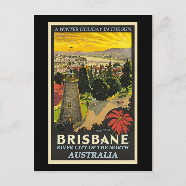Carte Postale Brisbane, affiche de voyage Australie (Devant)