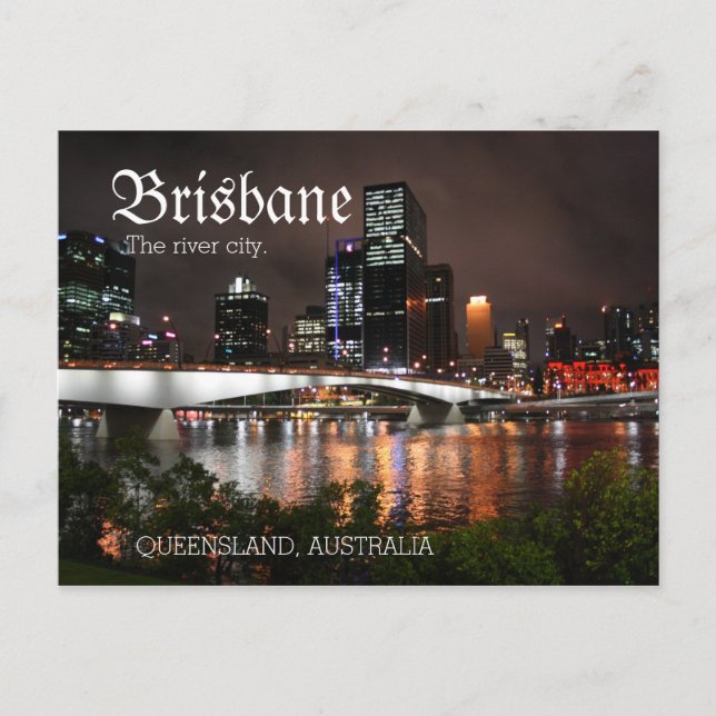 Carte Postale Brisbane Queensland Australie la ville fluviale (Devant)