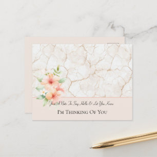 Carte Postale Brise d'été Fleurs d'Hibiscus Pensant à Vous