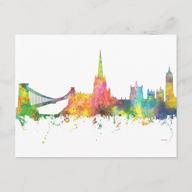 CARTE POSTALE BRISTOL, UK SKYLINE (Devant)