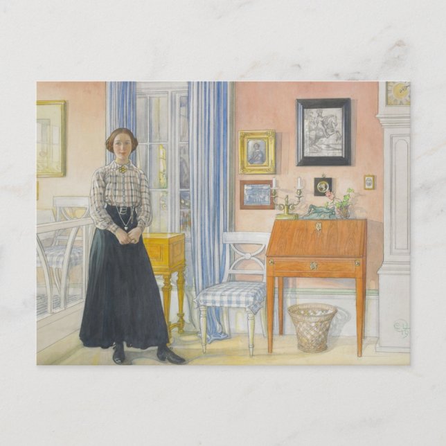 Carte Postale Brita à côté d'un bureau d'écriture (Devant)