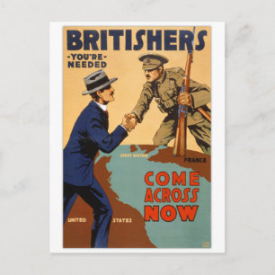 Carte Postale Britanniques, vous avez besoin de Poster vintage
