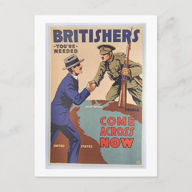Carte Postale Britishers vintages, vous avez besoin d'être prése (Devant)