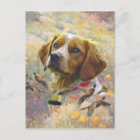 Brittany Spaniel Art, Chasse de faisan