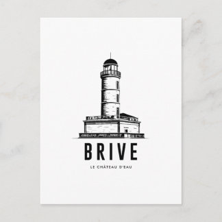 Carte Postale BrivelaGaillarde Le Chateau dEau Affiche Vintage