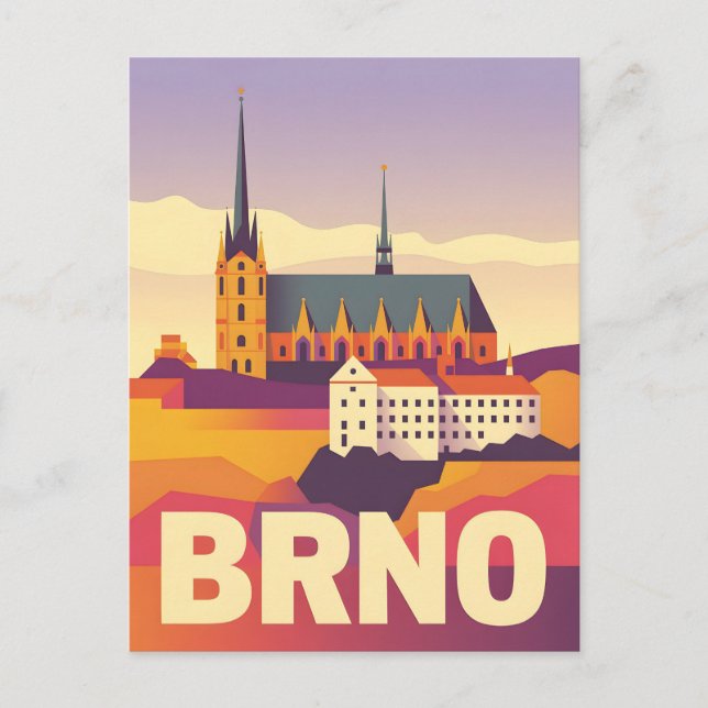 Carte Postale Brno vintage (Devant)