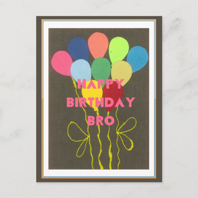 Carte Postale Bro Art d'anniversaire heureux (Devant)