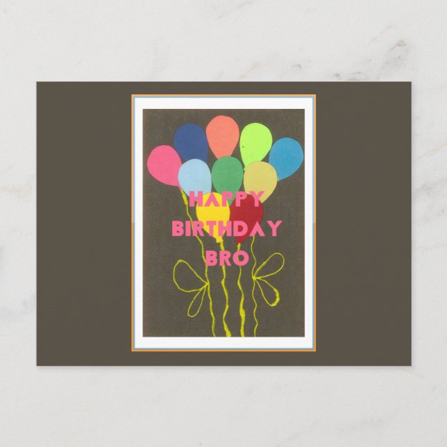 Carte Postale Bro Art d'anniversaire heureux (Devant)