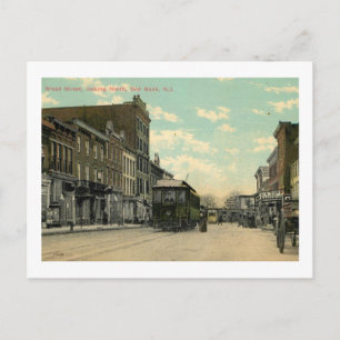 Carte Postale Broad St, Red Bank, NJ Vintage