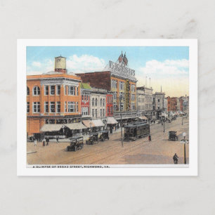 Carte Postale Broad St, Richmond, Virginie, Vintage
