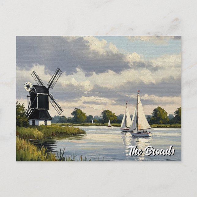 Carte Postale Broads Angleterre Travel (Devant)