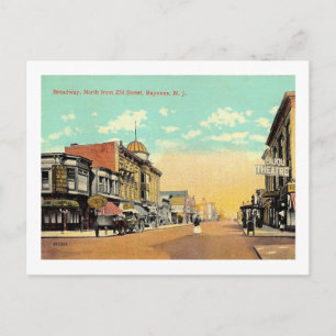 Carte Postale Broadway, Bayonne, New Jersey Vintage