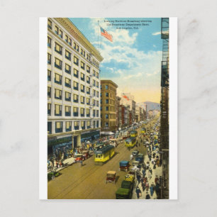 Carte Postale Broadway, Los Angeles Vintage 1916