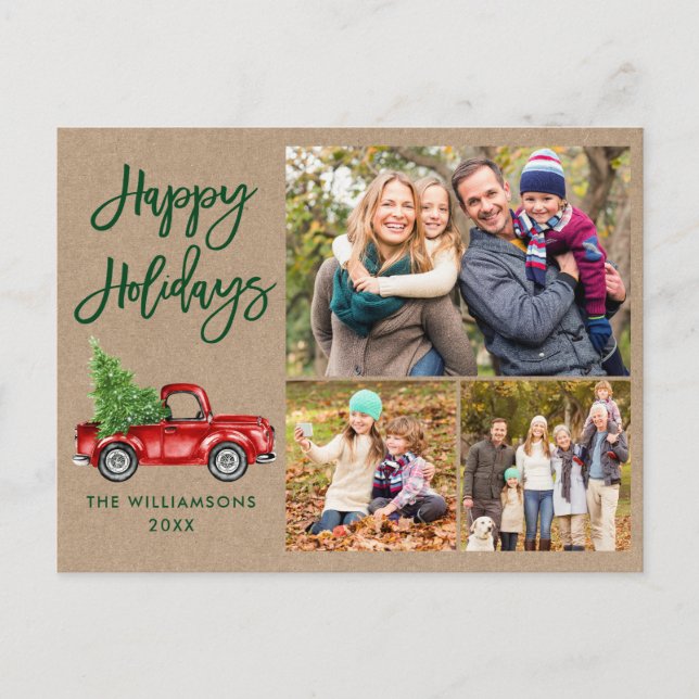 Carte Postale Brochure moderne Script Camion 3 Photo Kraft Holid (Devant)