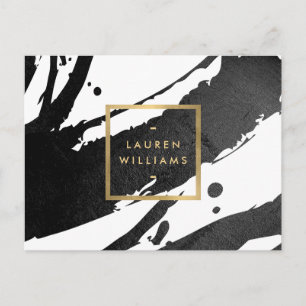 Carte Postale Brochures Abstraites d'encre noire