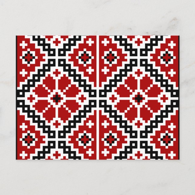 Carte Postale Broderie ukrainienne (Devant)