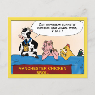 Carte Postale Broil de poulet de Manchester