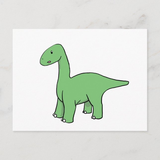 Carte Postale Brontosaurus vert (Devant)