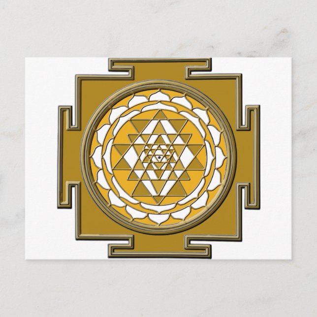 Carte Postale Bronze de Sri Yantra (Devant)