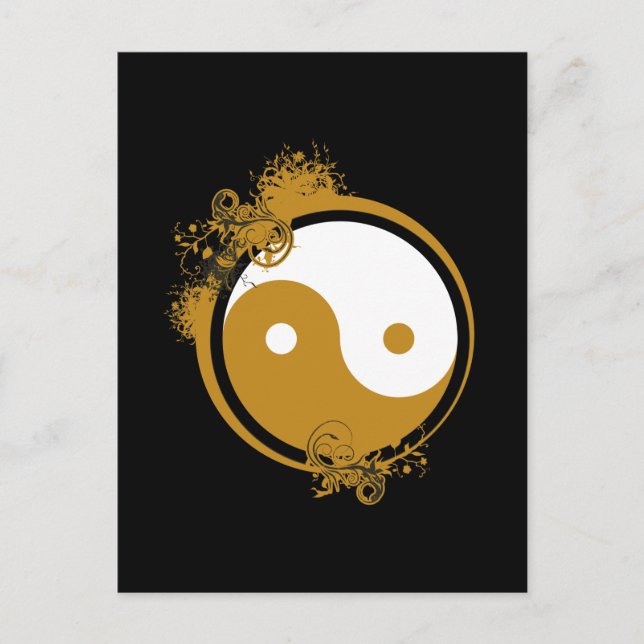Carte Postale Bronze Yin Yang (Devant)