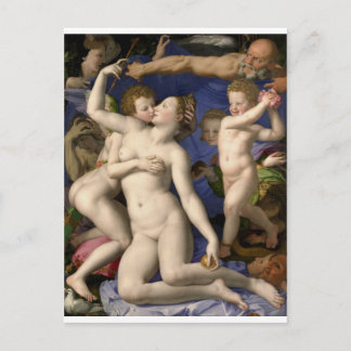 Carte Postale Bronzino : Vénus, Cupidon, Folie et Temps