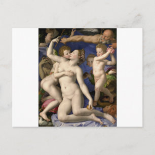 Carte Postale Bronzino : Vénus, Cupidon, Folie et Temps